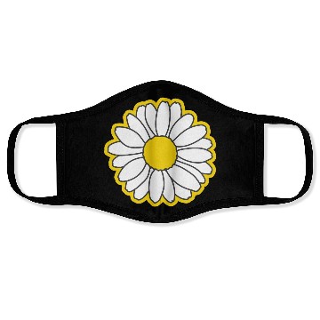 Discover yellow daisy flower Face Masks