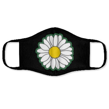 Discover green daisy flower Face Masks