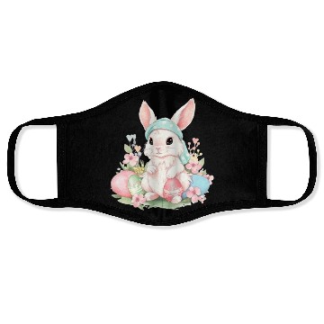 Discover Cute Sweet Easter Bunny Rabbit Easter Eggs Face Masks
