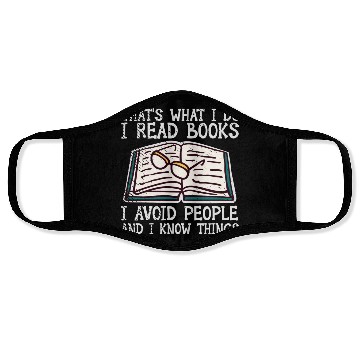 Discover Book Lover Literature Book Reading Novels Face Masks