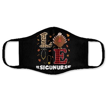 Discover Funny SICU Nurse Thanksgiving Costume Face Masks