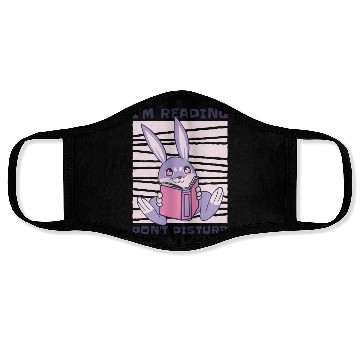 Discover Studying Rabbit Lover Reading Books Student Face Masks