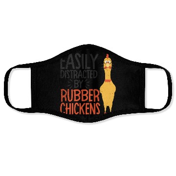 Discover Rubber Chicken Enthusiast Loud Scream Yellow Face Masks
