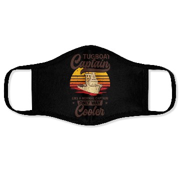 Discover Tugboat Watercraft Cool Tugboat Captain Sailing Face Masks