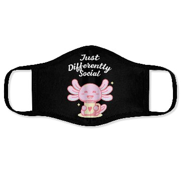 Discover Just Differently Social Nerd Introvert Weird Antis Face Masks