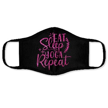 Discover Eat Sleep Yoga Repeat Face Masks