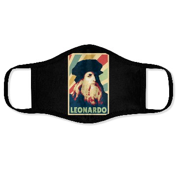 Discover Leonardo Da Vinci Vintage Colors Face Masks
