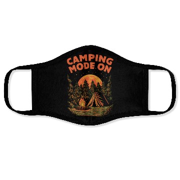 Discover Camping Mode On Wildlife Nature Lover Outdoor Tree Face Masks
