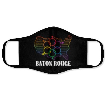 Discover Baton Rouge Pride Month Pride Flag LGBT Community Face Masks