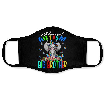 Discover Proud Autism Big Brother Elephant Face Masks