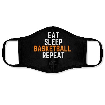 Discover Eat Sleep Basketball Repeat Face Masks