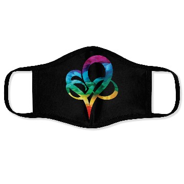 Discover LGBTQ Rainbow Heart Pride Heart Gift LGBTQ+ Face Masks
