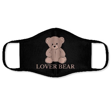Discover Lover Bear Cool design fashionable summer 100% Face Masks