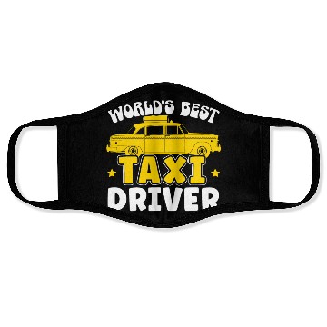 Discover World's Best Taxi Driver Taxicab Cab Driver Cabbie Face Masks
