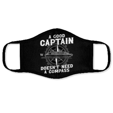 Discover Ship captain good captain doesnt need compass boat Face Masks