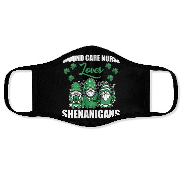 Discover Wound Care Nurse Shenanigans St. Patrick's Day Face Masks