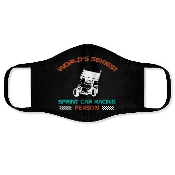 Discover Sprint Car Racing, sprint car, dirt track racers Face Masks