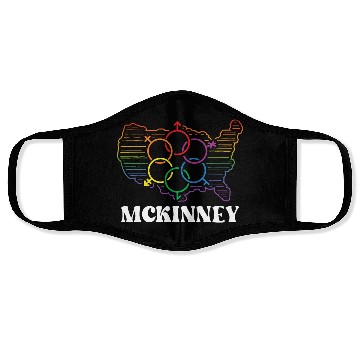 Discover McKinney Pride Month Pride Flag LGBT Community LGB Face Masks