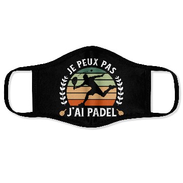 Discover paddle tennis player Face Masks