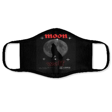 Discover moon wolf Face Masks