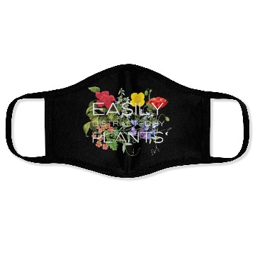 Discover easily distracted by plants - botany Face Masks