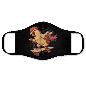 Discover Chicken Farmer Chicken Whisperer Skateboard Lover Face Masks