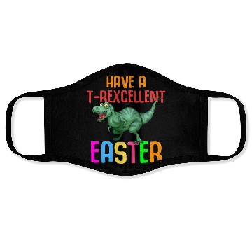 Discover Easter T-rex Dinosaur Rabbit Easter Bunny Holiday Face Masks