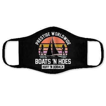Discover Prestige Worldwide Boats 'N Hoes Huff 'N Doback Face Masks