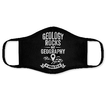 Discover Geography Earth Geographer Science Teacher Gift Face Masks