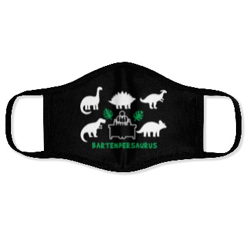 Discover Bartender Saurus Dinosaurs Face Masks