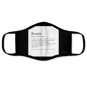 Discover Beagle Definition PTBB Poster Face Masks