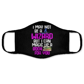 Discover Librarian Bookworm Book Nerd Reading Library Face Masks