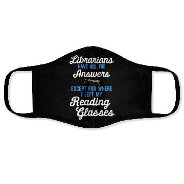 Discover Librarian Bookworm Book Nerd Reading Library Face Masks