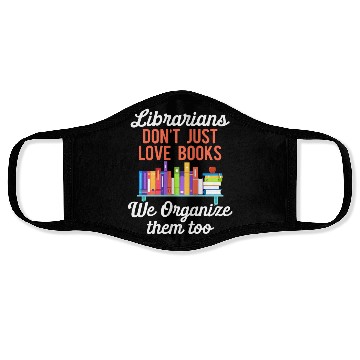 Discover Librarian Bookworm Book Nerd Reading Library Face Masks