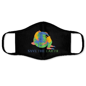 Discover save the earth day Face Masks