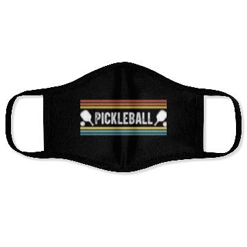 Discover Pickleball sunset colors Face Masks