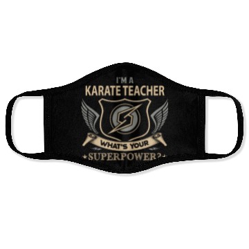 Discover Karate Teacher Face Masks - Superpower Job Gift Item