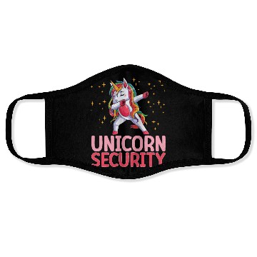Discover Unicorn Security Funny Unicorn Dabbing Birthday Face Masks
