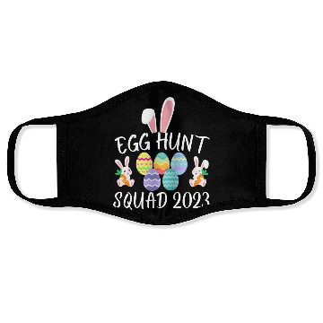 Discover Egg Hunt Squad 2023 Egg Hunt Funny Easter Day 2023 Face Masks