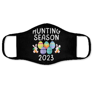 Discover Hunting Season Egg Hunt Eggs Funny Easter Day 2023 Face Masks