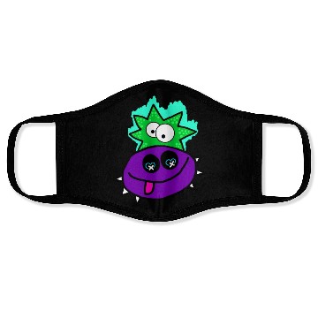 Discover Purple Vibe Star Cartoon Design Face Masks