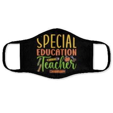 Discover Special Education Teacher Cute Sped Awareness Face Masks