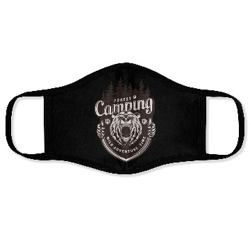 Discover FOREST CAMPING WILD ADVENTURE TIME Face Masks