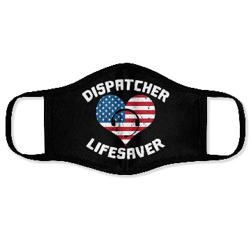 Discover Dispatcher Us Flag Face Masks