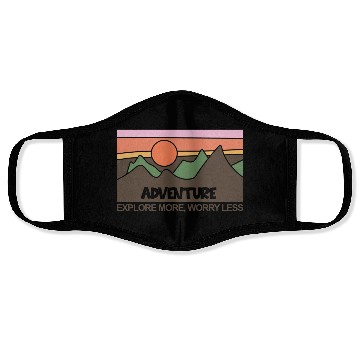 Discover Mountains Nature Adventure Outdoor Face Masks