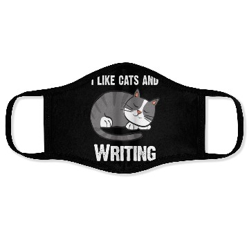 Discover I Like Cats And Write - Gift For Cat Lovers Face Masks