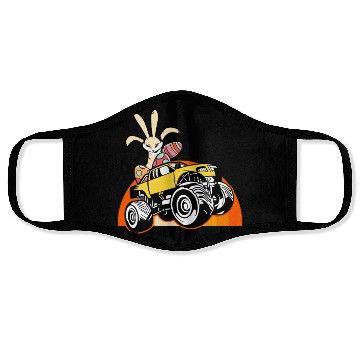 Discover aster Rabbit Offroad Vehicles Truck Retro Face Masks
