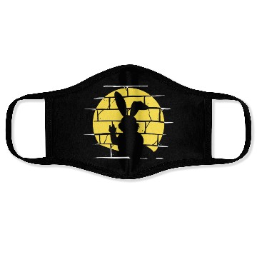 Discover Easter Metalhead Bunny Rock Music Rabbit Face Masks