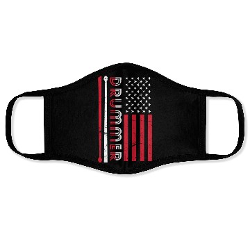 Discover Us Flag Drummer Face Masks