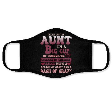 Discover I’m Not Just An Aunt Big Cup Face Masks